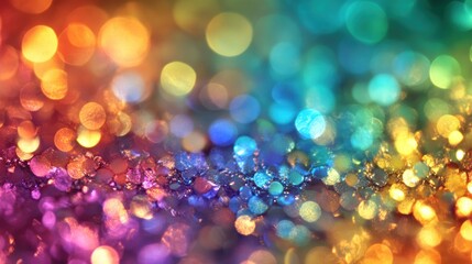 Wall Mural - Colorful bokeh lights abstract background.
