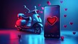 © AndiAzis - Find Love Online: Scooter Romance, Digital Hearts, Modern Dating App