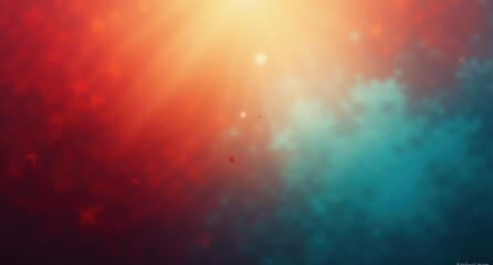 Canvas Print - There is a Scarlet Red + Copper background, gradient and patterns wallpaper, dynamic Radiant Aqua Mist light, canvas, made entirely from gradients, high angle, riot background, soft orga