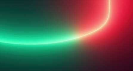 Wall Mural - There is a Scarlet + Mint Green background, gradient and patterns wallpaper, dynamic Glow-Inspired Cyan Green light, canvas, made entirely from gradients, high angle, meat texture.