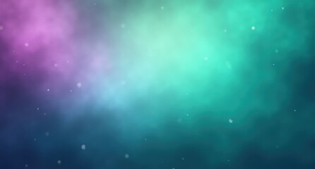 Wall Mural -  Teal and Lavender gradient background with dynamic Cyan Green light, featuring fantasy watercolor effects in high-quality digital art with a riot-like design on a canvas.