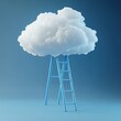 © Galaxyd - Ladder leading to a fluffy white cloud.