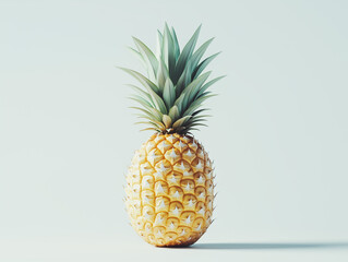 Wall Mural - pineapple on white background