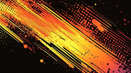 Poster - Grunge orange streaks.