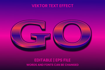 editable go effect text
