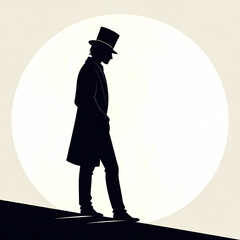 silhouette of a man in a suit