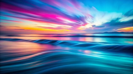 Wall Mural - abstract blue turquoise pink gradient background, energetic motion, colorful landscape, aesthetic te
