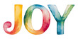 © sakina - A watercolor-style illustration of the word 'Joy' in large, curved letters