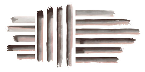 Wall Mural - A watercolor style illustration of stripes