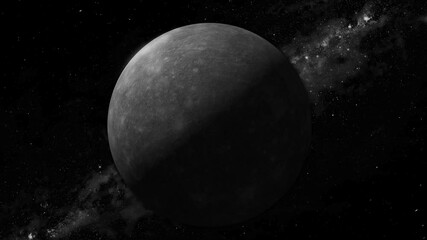Uncommon planet on space animated black background graphics design