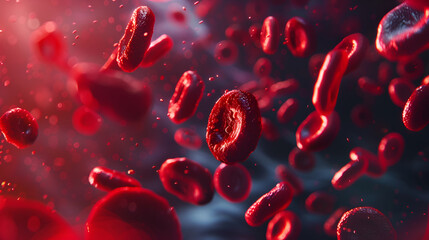 Wall Mural - Human blood cell background 