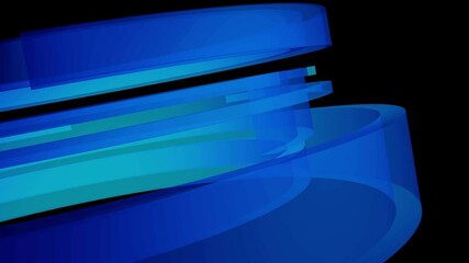 Wall Mural - Technology Digital HUD, Globe network, Digital data connection futuristic blue and color abstract background 3d rendering animation 4k