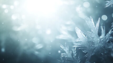 Poster - Frost patterns on glass surface image