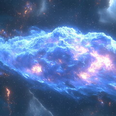 Wall Mural - cosmic nebula 3d illustration