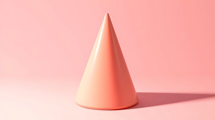 Wall Mural - A coral cone stands on a pink background