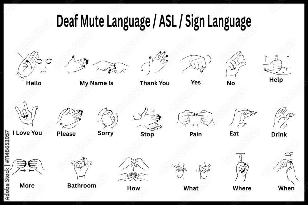 ASL Sign Language | American Sign Language (ASL) communication for ...