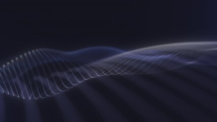 Wall Mural - Elegant Blue Waves on Dark Gradient Background