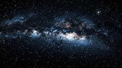 Canvas Print - Dark, star-filled sky with bright Milky Way.