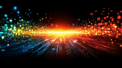 A dynamic flowing data technology background symbolizing chaotic information streams, visualizing the complexity and interconnectedness of modern data systems in a digital world

