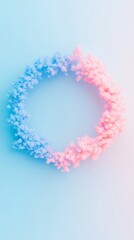 Aufkleber - Pastel Circular Cloud Formation on Digital Canvas