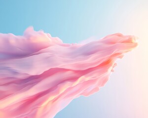 Aufkleber - Surreal Pastel Dreamscape with Flowing Abstract Forms and Soft Light