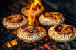 © TuruMuru - Capture a detailed image of Chinese meat pies grilling