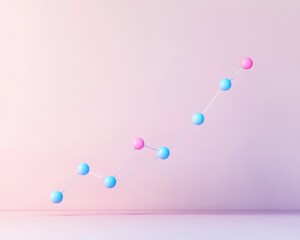 Aufkleber - Abstract Financial Growth Concept with Pastel Tones and Soft Gradients