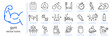 © Yurii - gym icon set, sport fit exercise, workout fitness icons, nutrition diet, health lifestyle and more, sport simple symbols on white background - editable stroke vector illustration eps10