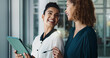 © peopleimages.com - Women, tablet and team on finance in workplace, budget plan and online for economy research. Business people, collaboration and website for accounting feedback, discussion and support for proposal