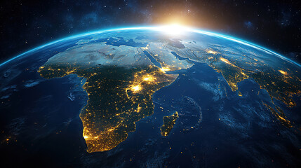 planet earth featuring africa seen from space