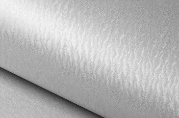 Fototapete - Silver-gray paper texture with a shimmering, reflective surface and wavy patterns. The sleek, glossy sheen and subtle gradient create a modern and luxurious design, perfect for