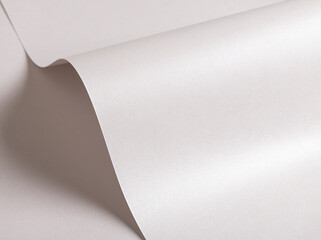 Aufkleber - White paper texture with a glossy satin finish and subtle wavy shapes. The luminous surface features a pearlescent glow, combining sleek elegance with refined minimalism, perfect