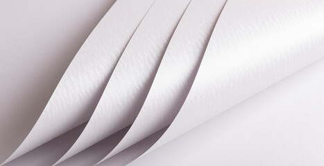 Aufkleber - White paper texture with a pearlescent sheen and wavy, overlapping patterns. The glossy, luminous surface features subtle gradients and a shimmering glow, creating a sleek and