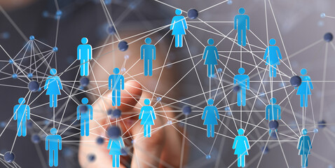 Aufkleber - conference Digital Network and data concept 3d