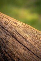 Wall Mural - Close-up of textured wooden surface with natural lighting.