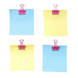 © Nafi - Four colorful sticky notes are attached to a white background