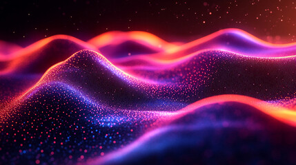 3D rendering of a vibrant digital binary code matrix, symbolizing the connectivity, complexity, and data flood of the modern digital era. The blurred colorful design evokes digital chaos and innovatio