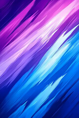 Wall Mural - Abstract diagonal purple blue brushstrokes, vibrant digital painting background, website design. Generative AI