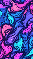 abstract vibrant swirl pattern background design for phone wallpaper or textile print. generative ai