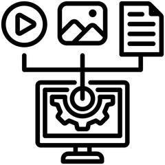 Canvas Print - Content Management System Icon