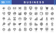 © Dewi - Business user interface icon collection set. Containing evaluation, crisis, success, boss, financial analysis, growth, statistics icon. Simple vectors illustration.