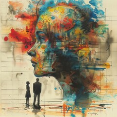 Naklejka na meble Creative consulting concept with artistic representation of ideas and direction