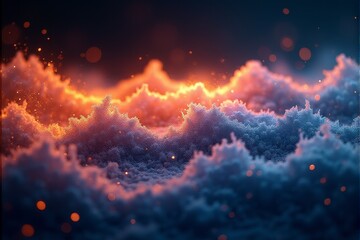 abstract waves of glowing light representing energy and enthusiasm