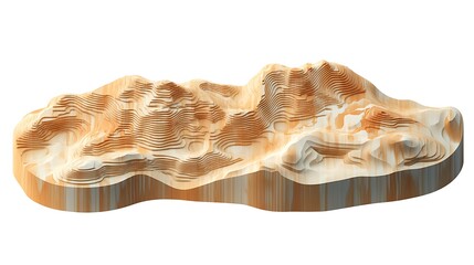topographic map isolated on white background