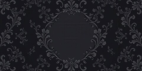 Wall Mural - Intricate charcoal floral wallpaper design with luxurious touch, wallpaper, motif, luxury