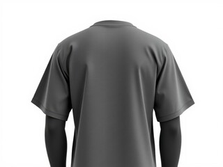 Wall Mural - Blank black T-shirt template front and back view on white background, mockup, garment