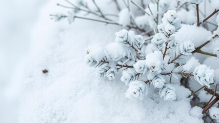 Wall Mural - Old weathered wood texture covered in fresh fluffy snow with a snowy firtree in the background, plant, weather, icy