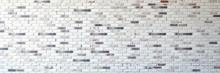 Wall Mural - A clean and modern white brick wall perfect for backgrounds in photography or design projects, empty, white