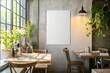 © Ace64 Studio - Mock up for a poster design displaying menu or design in a restaurant