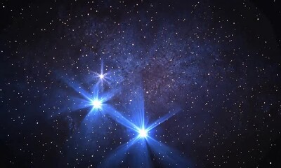Wall Mural - A stunning cosmic scene filled with stars and nebulae, showcasing the beauty of the universe.
